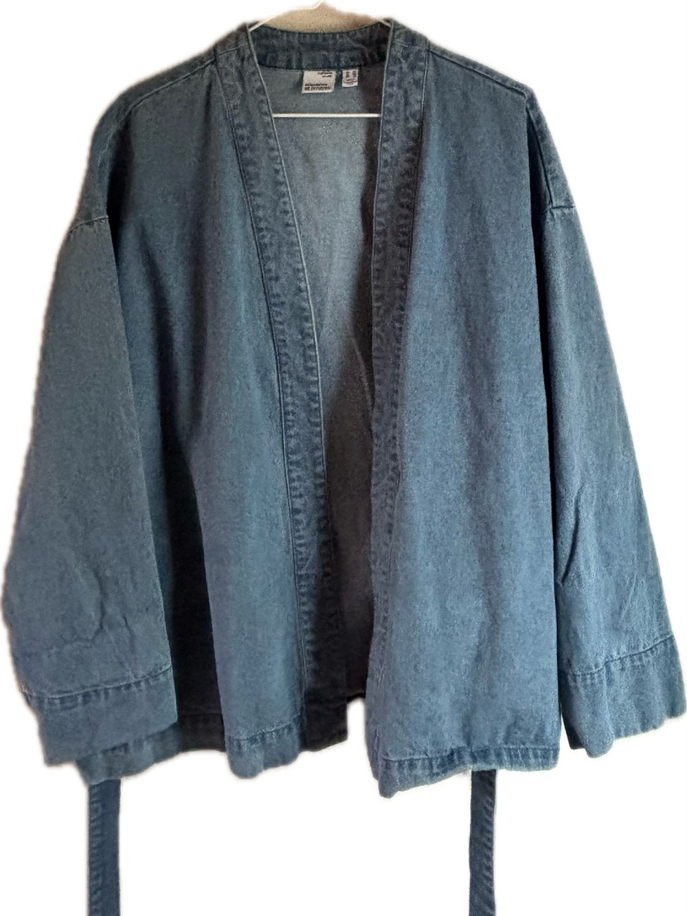Vero Moda Open-Front Denim Kimono Jacket - Blue